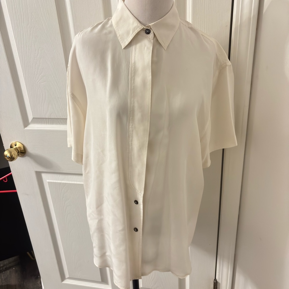 Express Women’s 100% Pure Silk Button Down Shirt